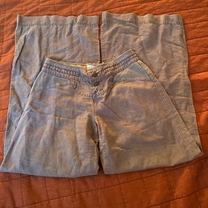 Brown free people linen pants